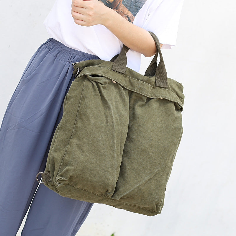 Pure Color Canvas Square Backpack – BUYKUD